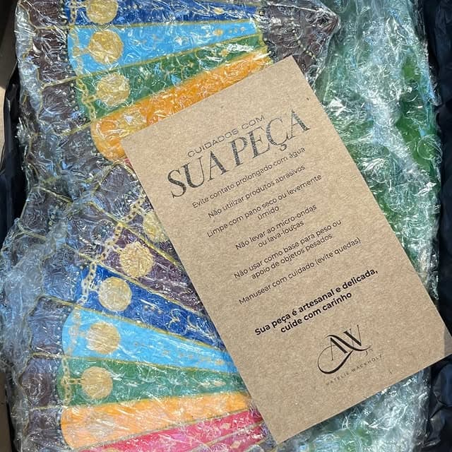 Post do Instagram do Ateliê Wackholz embalando um pedido